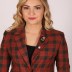 Veste  carreaux chic Fi'more - orange foncé/noir