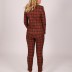 Veste  carreaux chic Fi'more - orange foncé/noir