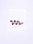Serviette à fleur velours dahila violet 