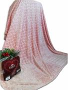 Couverture İpekçe 2 personnes Soft Love Embos Mink rose
