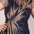 Robe chic à strass altnight - bleu marine