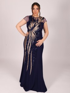 Robe chic à strass altnight - bleu marine