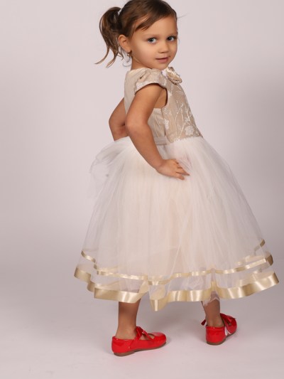Robe de soirée à fleur White angel - écru 