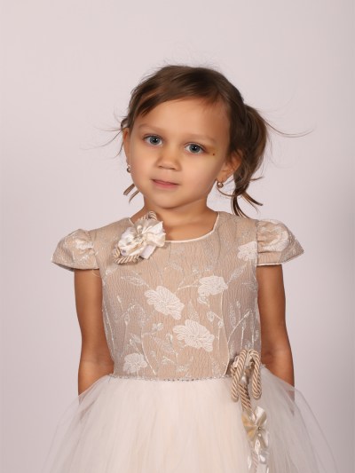Robe de soirée à fleur White angel - écru 