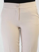 Pantalon poche simple bouton - taupe 5153T