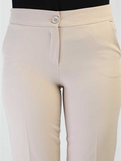 Pantalon poche simple bouton - taupe 5153T
