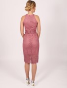 Robe courte à dentelle Dans - rose