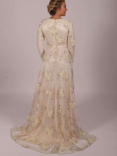 Robe longue à fleur Il'moi - beige