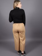 Pantalon ample côtelé à taille élastique Soul - taupe