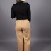 Pantalon ample côtelé à taille élastique Soul - taupe