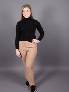 Pantalon élastique marron Puane