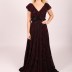 Robe en velours - noir/bordeaux