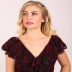 Robe en velours - noir/bordeaux