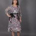 Robe trapèze à motif Ksas - rose