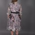 Robe trapèze à motif Ksas - rose