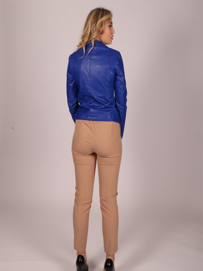 Veste simple effet cuir Eslina - bleu