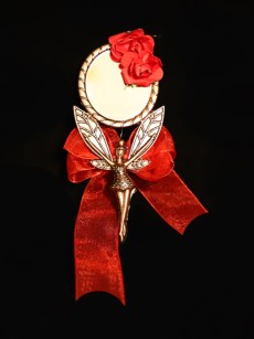 Miroir aimanté cadeau - rouge