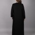 Abaya Doque noir à strass simple