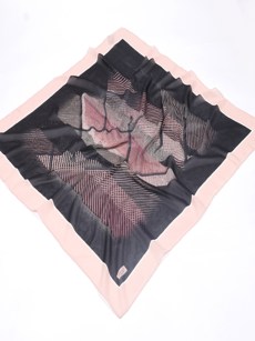 Foulard imprimé Piramit - rose pâle/noir