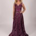 Robe élégante à strass - violet