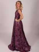 Robe élégante à strass - violet