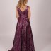 Robe élégante à strass - violet