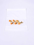 Serviette à fleur velours dahila orange 
