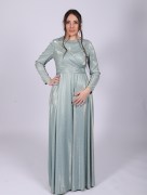 Robe longue à paillette - Vert d'eau 