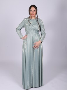 Robe longue à paillette - Vert d'eau 