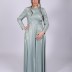 Robe longue à paillette - Vert d'eau 