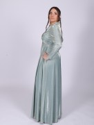 Robe longue à paillette - Vert d'eau 