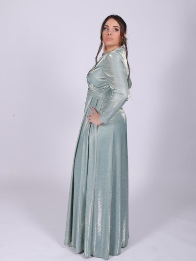 Robe longue à paillette - Vert d'eau 