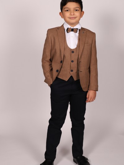 Costume 5 pièces - marron/bleu marine