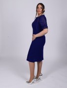 Robe mi courte à paillette Dans - bleu marine