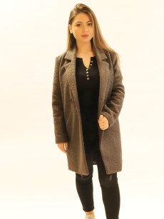 Veste suédine Loreen - gris
