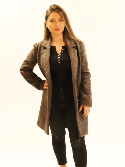 Veste suédine Loreen - gris
