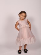 Robe de soirée à strass Roselya - rose pâle 