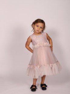 Robe de soirée à strass Roselya - rose pâle 