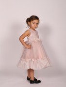 Robe de soirée à strass Roselya - rose pâle 
