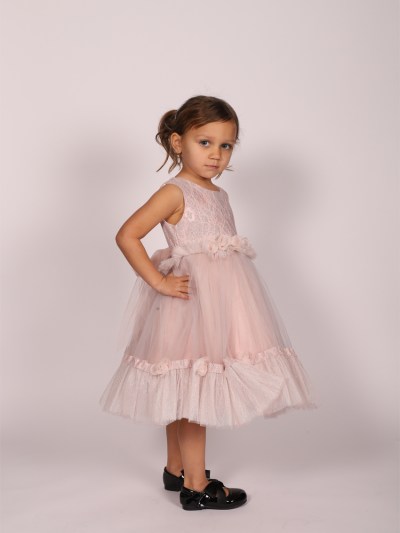 Robe de soirée à strass Roselya - rose pâle 