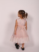 Robe de soirée à strass Roselya - rose pâle 