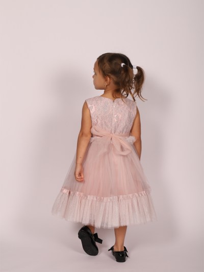 Robe de soirée à strass Roselya - rose pâle 