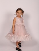 Robe de soirée à strass Roselya - rose pâle 