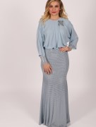 Robe longue glamour Garize - bleu