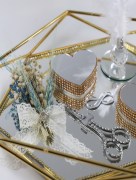 Plateau pour alliance doré miroir (set complet) 