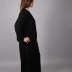 Abaya Doque noir à strass simple
