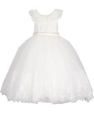 Robe de soirée à strass Monita - blanc