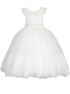 Robe de soirée à strass Monita - blanc