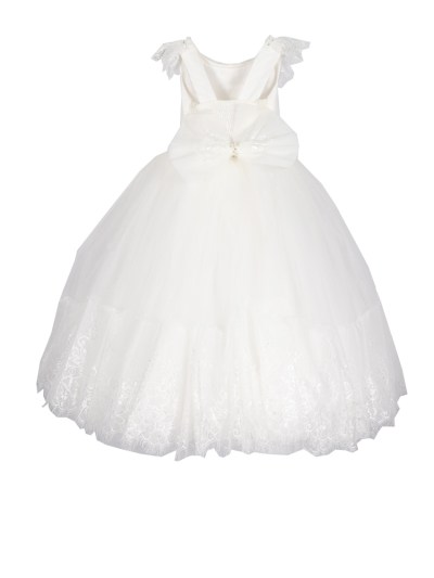 Robe de soirée à strass Monita - blanc