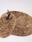 Tapis de bain Ipekce yakamoz 2 pièces - marron